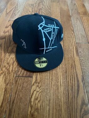 New Era Black Yankees Stadium Map 59FIFTY Fitted Hat